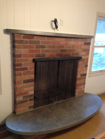 Interior Fireplace Mantel and Hearth Accent